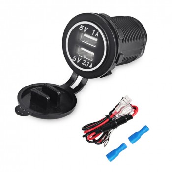 Dual Car USB Adapter Charger Socket For VW For Iphone Samsung 4.1A Mini Auto Charger Cigarette Lighter Car-Charger 12V 24V