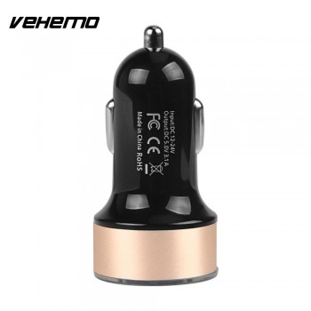 Vehemo LCD Display Car Quick Charger Adaptive Car Charger Original Auto Charger Voltage Universal GPS Navigator