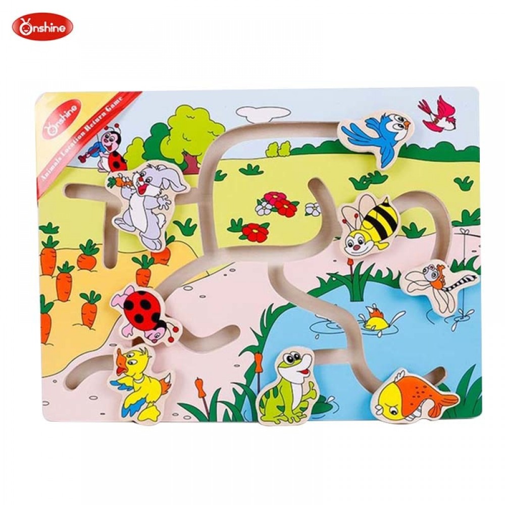 Wooden Farm Animal Jigsaw Puzzle Toy Animal Maze Game Farm Grab Educational Toys Game Home Early Education Cartoon Toy 2018 New