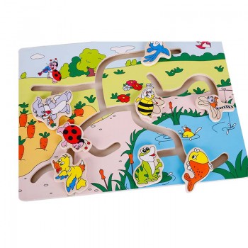 Wooden Farm Animal Jigsaw Puzzle Toy Animal Maze Game Farm Grab Educational Toys Game Home Early Education Cartoon Toy 2018 New