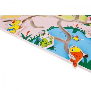 Wooden Farm Animal Jigsaw Puzzle Toy Animal Maze Game Farm Grab Educational Toys Game Home Early Education Cartoon Toy 2018 New