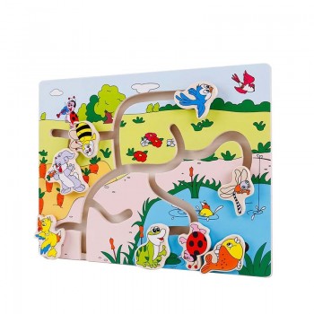 Wooden Farm Animal Jigsaw Puzzle Toy Animal Maze Game Farm Grab Educational Toys Game Home Early Education Cartoon Toy 2018 New