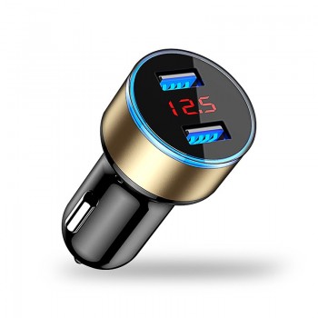 Universal Car Charger USB Vehicle DC12V-24V 5V 3.1A Dual USB Charger 2 Port Power adapter with Voltage display High Quality