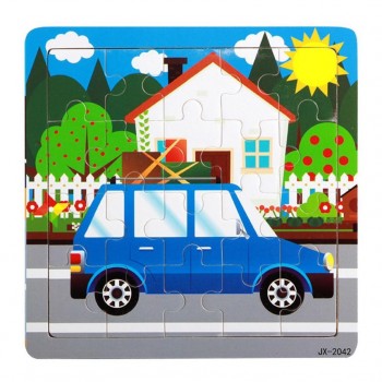 Hot sale Wooden Vehicle Car Puzzle Toys For Children Educational Developmental Baby Kids Training Toy Jigsaw Puzzle Lowest Price