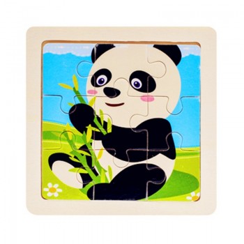 Wooden 3D Puzzle Jigsaw for Children Baby Cartoon Animal/Traffic Puzzles Educational Toy Kids Toy Wood Puzzle Small Size 11*11CM