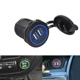 Waterproof Car Power Charger Cigarette Lighter Adapter Socket Splitter 2.1A/1A Dual USB Car Charger Power Adapter For Iphone
