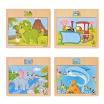 Cartoon Puzzle Jigsaw Early Education Wooden Toys For Kids Animal Traffic Cognition Puzzles Intelligence Toy For Children