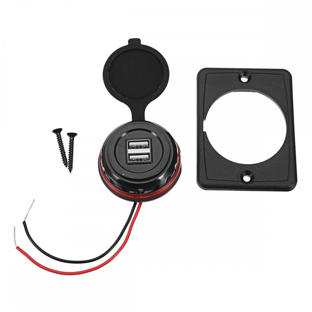 Car Charger Dual USB 3.1A 12/24V Power Adapter Waterproof Charger USB Socket Plug For Auto Motorcycle Bus universal