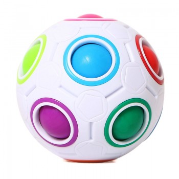 Fashion Adult Kid Ball Magic Cube Toy Plastic Creative Rainbow Football Puzzle Children Learning Educational Fidget Toys  NSV775