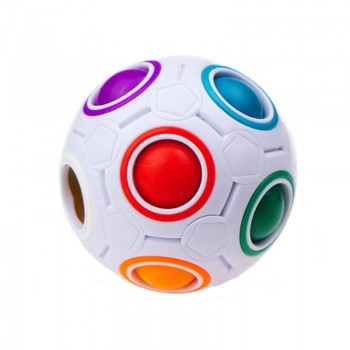 Fashion Adult Kid Ball Magic Cube Toy Plastic Creative Rainbow Football Puzzle Children Learning Educational Fidget Toys  NSV775