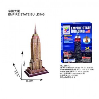 Carboard 3D Paper Building Puzzle Model Toys World Souvenir Tower Bridge White House Notre Dame Tour Eiffel for Kids 6 Years