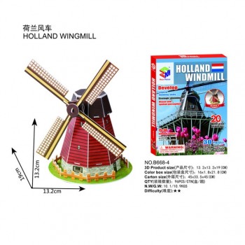 Carboard 3D Paper Building Puzzle Model Toys World Souvenir Tower Bridge White House Notre Dame Tour Eiffel for Kids 6 Years
