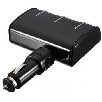 KROAK DC 12V/24V Triple 3 Way Splitter Car Cigarette Lighter Socket Power Adapter Charger