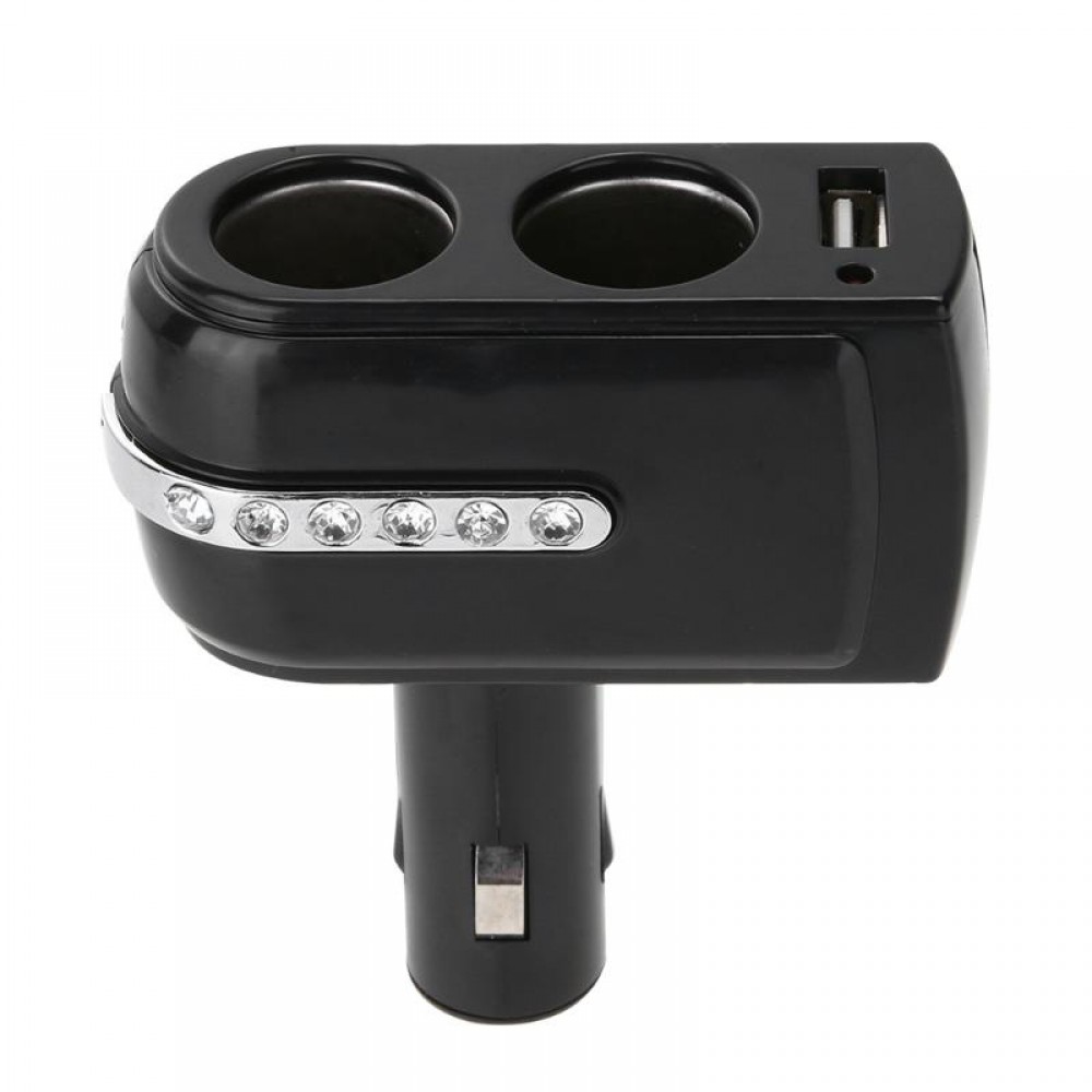 2 Way Car Cigarette Lighter Splitter Socket Plug Folding Automobiles Fast Quick USB Charging Adapter for MP3 Phone GPS 12V 24V