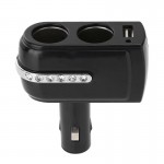 2 Way Car Cigarette Lighter Splitter Socket Plug Folding Automobiles Fast Quick USB Charging Adapter for MP3 Phone GPS 12V 24V