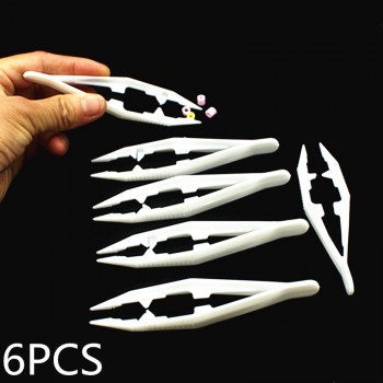 6pcs Tweezers For 5mm 2.6mm Hama Perler Beads tool Craft Plastic Clips kids children fuse bead DIY tool tools