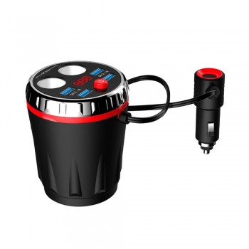 Max 5V 3.1A 4 USB Car Charger for iPhone Samsung Tablet Dual Cigarette Lighter Car Cup Electronic Lighter Socket Splitter