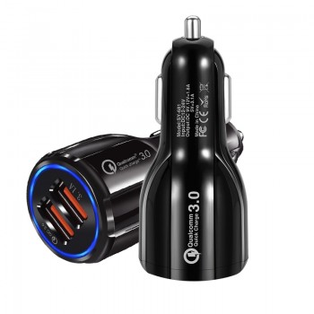Quick Charge 3.0 Car Charger Cigarette Lighter Socket Adapter QC 3.0 Dual USB Port Fast Charge Car Accessories For Phone DVR MP3