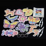 Puzzle Pegboards Patterns templates amp;  ironing paper amp; white plastic tweezers for 5mm Hama Beads 3D puzzle toys for children