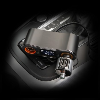 Onever Car Cigarette Lighter Socket Splitter Power Adapter Outlet with Independent Switch 3.5A Dual USB Charger DC12-24V
