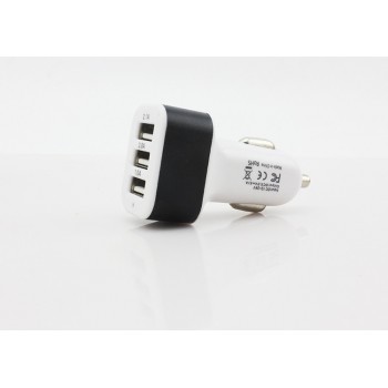 Auto electronic accessories,portable car chargers,sockets,input 12 v,output 5v 2.1A,three USB connectors,random color
