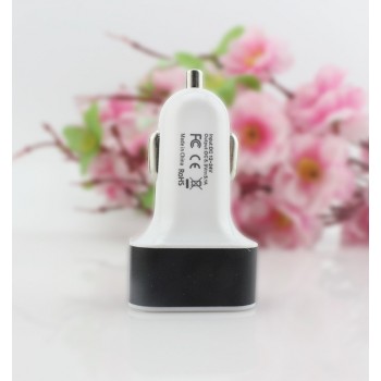 Auto electronic accessories,portable car chargers,sockets,input 12 v,output 5v 2.1A,three USB connectors,random color