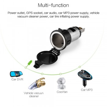 Female Cigarette Lighter Adapter Power Plug Plastic 12-24V Power Socket Car Cigarette Lighter Motorcycle Car Truck accessories