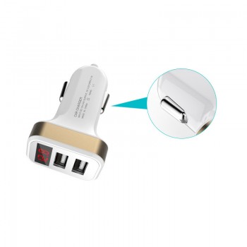 Dual USB Car Charger Adapter 5V 3.1A Digital LED Voltage/Current Display Auto Vehicle Metal Charger For Smart Phone/Tablet