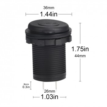 USB Car Charger Cigarette Lighter Adapter 12V-24V Waterproof 2 Port 2.1A/1A Dual USB Car Charger Power Adapter Socket Splitter