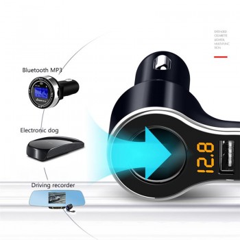 DC 12-24V Car Cigarette Lighter Socket Support Fast Charge 3.1A Dual USB Car Charger Adapter With Volmeter