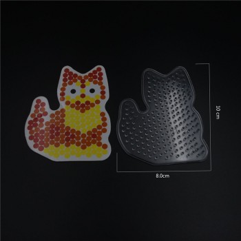 1 pieces 5mm Hama Beads Template With Color Paper Plastic Stencil Jigsaw Perler Beads Diy Transparent Shape Puzzle Pegboard