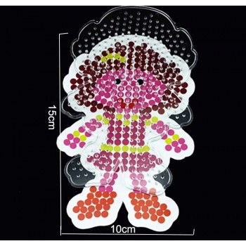 1 pieces 5mm Hama Beads Template With Color Paper Plastic Stencil Jigsaw Perler Beads Diy Transparent Shape Puzzle Pegboard