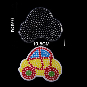 1 pieces 5mm Hama Beads Template With Color Paper Plastic Stencil Jigsaw Perler Beads Diy Transparent Shape Puzzle Pegboard