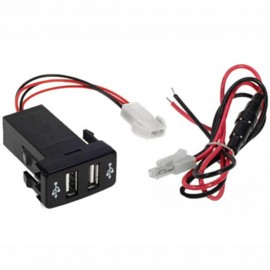 Marsnaska Free Shipping Car 2.1A Dual USB Port Charger Smartphone PDA DVR + Audio Input for Toyota VIGO Best Quality