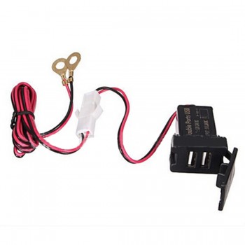 Marsnaska Free Shipping Car 2.1A Dual USB Port Charger Smartphone PDA DVR + Audio Input for Toyota VIGO Best Quality