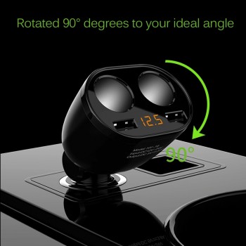 2 Way Auto Car Cigarette Lighter Socket Splitter Charger 3.1A Dual USB Car Charger Power Adapter for iPhone Samsung GPS DVR Cam