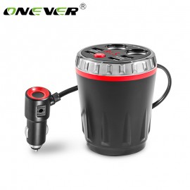 Onever 5V 3.1A 4 USB Expand Back Seat Car Charger Car Cup Electronic Lighter Socket Splitter Tablet Dual Cigarette Lighter