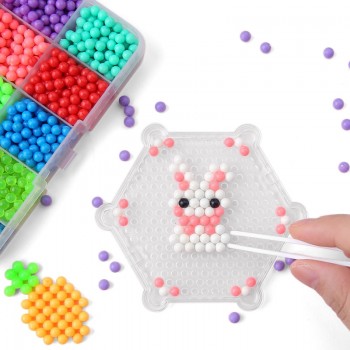 6000pcs / set DIY Water Spray Magic Aquarium Beads Manual 3D Aquabeads 5mm Hama Beads 500g Refill Wholesale Aqua beads toys