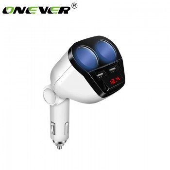 Onever 120W Car Cigarette Lighter Socket Splitter Hub Power Adapter With Dual USB Charger 5V/3.4A For IPhone IPad Car Kits DVR