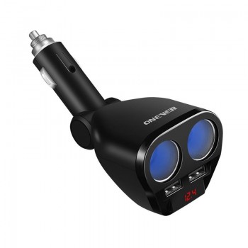 Onever 120W Car Cigarette Lighter Socket Splitter Hub Power Adapter With Dual USB Charger 5V/3.4A For IPhone IPad Car Kits DVR