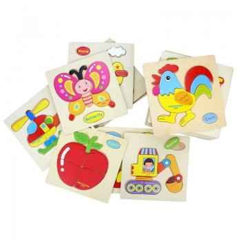Baby Toys Wooden Puzzle Cute Cartoon Animal Intelligence Kids Educational  Gift Brain Teaser Children Tangram Shapes Jigsaw gift