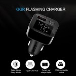 New GGR Car Phone Charger Fast Charging 3.0 Port Vehicle Cigarette Lighter Plug 1-for-2 Multi-functional Charger