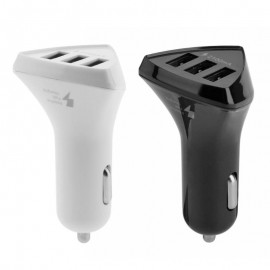Portable Quick Charge 3 Port USB Car Charger Fast Charging DC Adapter for iPhone for Samsung Mobile Phone Tablet