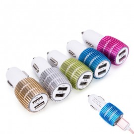 Dual Cigarette lighter charger USB Car Charger 2 Port Adapter For Smart Mobile Cell Phone Universal