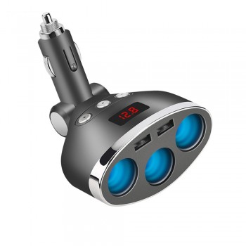 5V 1A/2.4A Dual USB Car Cigarette Lighter Splitter Socket Adapter 120W LED Voltage Monitor Auto Car USB Plug Converter DY101