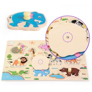 30cm Kid Early Educational Toys Baby Hand Grasp Wooden Toy Puzzle Alphabet Digit Learning Education Child Wood Jigsaw Toy