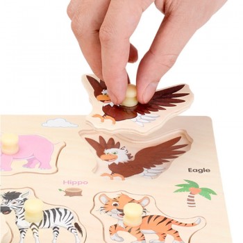 30cm Kid Early Educational Toys Baby Hand Grasp Wooden Toy Puzzle Alphabet Digit Learning Education Child Wood Jigsaw Toy