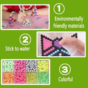 DIY Magic Aquabeads Puzzle Water Spray Educational Aqua beads handmade Toys for Children Education