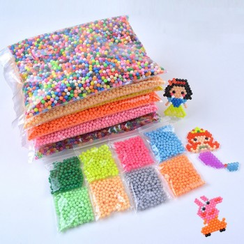 200-1000Pcs/Set 24 Colors 5mm Water Spray Aqua Perlen Magic Beads Educational 3D Puzzles Accessories Kit for Children Kids Toys