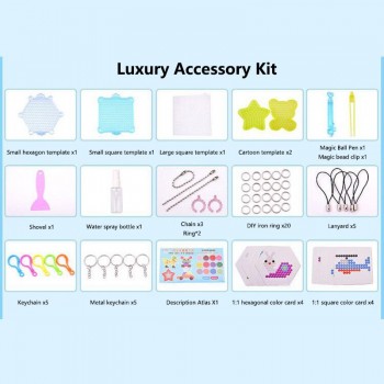 200-1000Pcs/Set 24 Colors 5mm Water Spray Aqua Perlen Magic Beads Educational 3D Puzzles Accessories Kit for Children Kids Toys